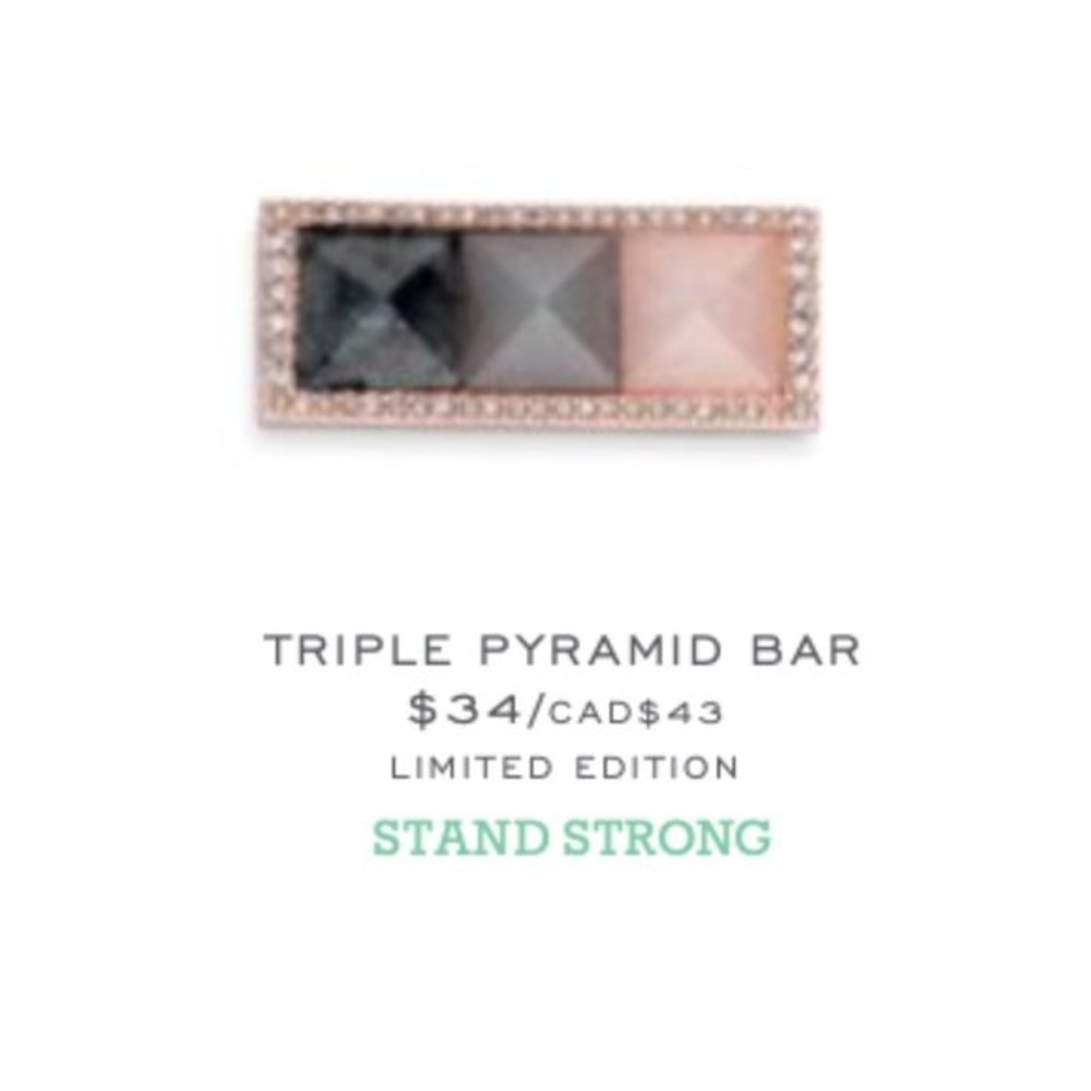 Keep Collective Triple Pyramid Bar Rose Gold Charm (retired)